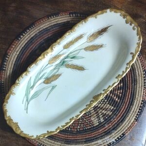 Vintage Limoges Platter Wheat